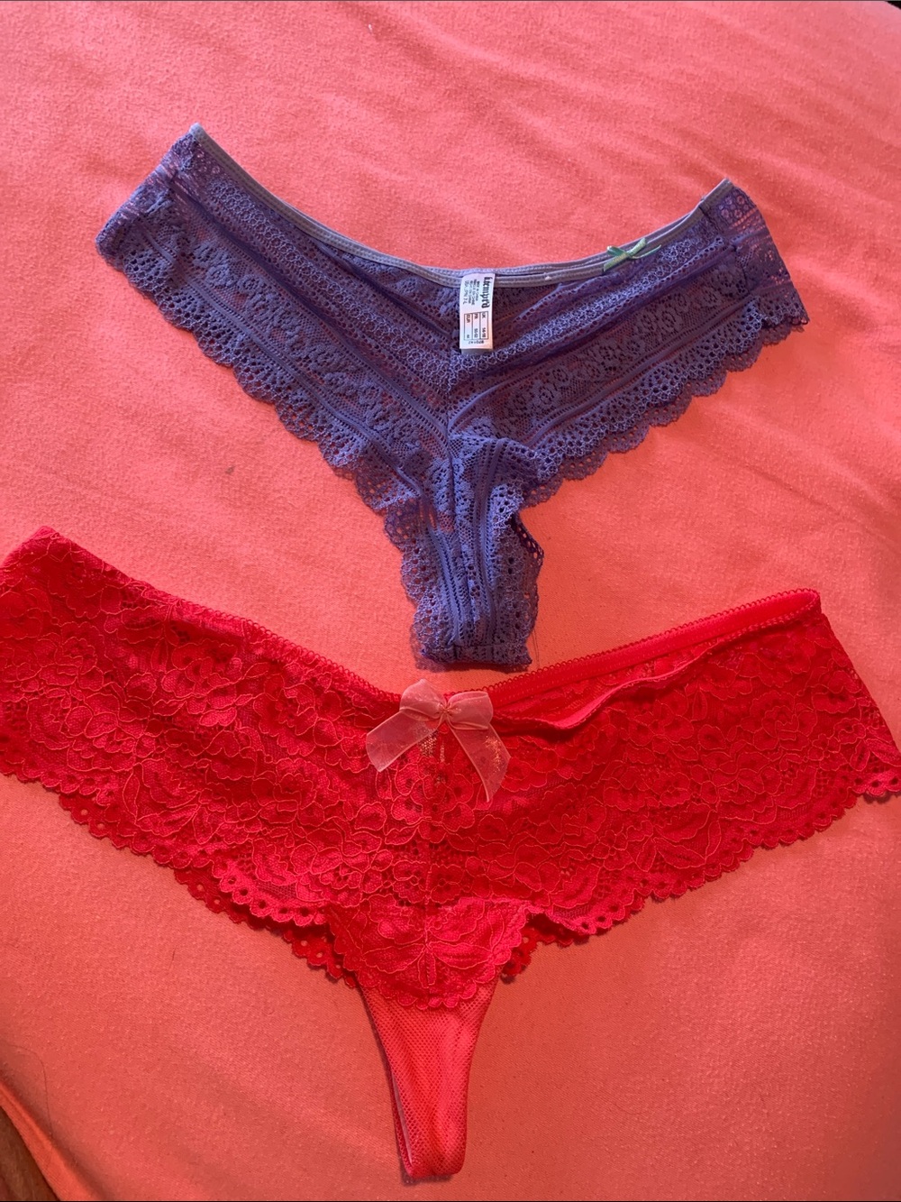 Red and Lavender b. tempt’d Panties Size L